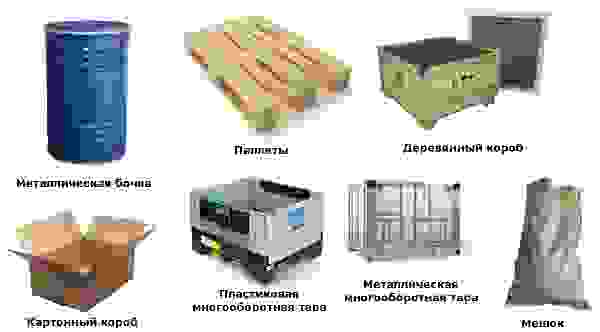 Тара для перевозки грузов в зиме